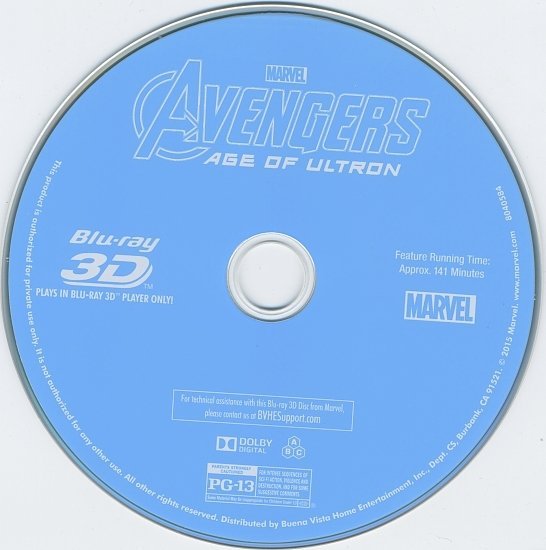 dvd cover Avengers: Age Of Ultron R1 Blu-Ray
