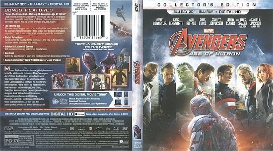 dvd cover Avengers: Age Of Ultron R1 Blu-Ray