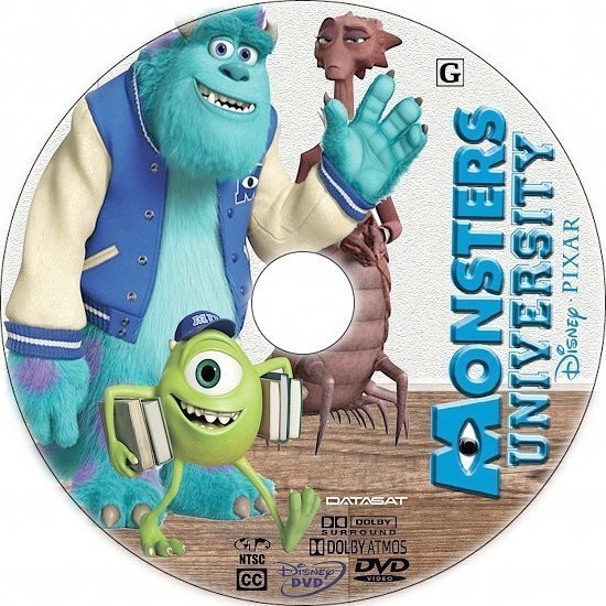 dvd cover Monsters University R1 Custom CD Cover