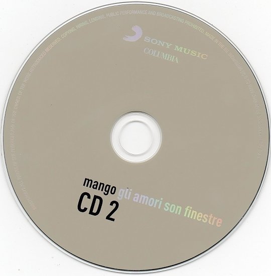 dvd cover Mango - Gli Amori Son Finestre (2010)
