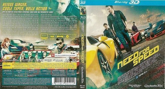 dvd cover Need for Speed 3D Blu-Ray German