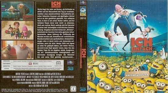 dvd cover Ich - Einfach unverbesserlich 3D Blu-Ray German (2010)
