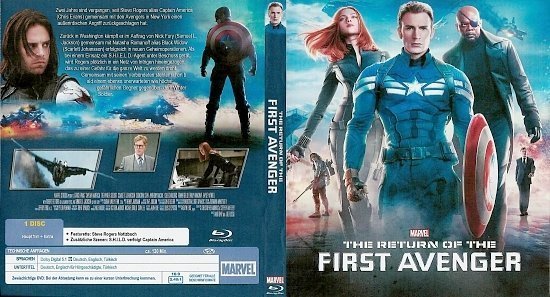 dvd cover Captain America: The Return of The First Avenger Blu-Ray German