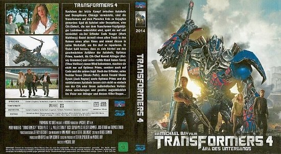 dvd cover Transformers 4: Ã„ra des Untergangs 3D Blu-Ray German