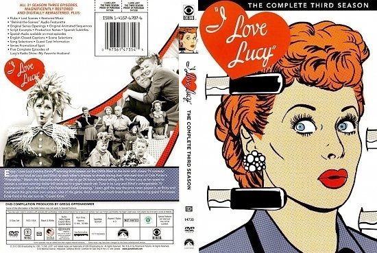 dvd cover I Love Lucy: The Complete Third Season