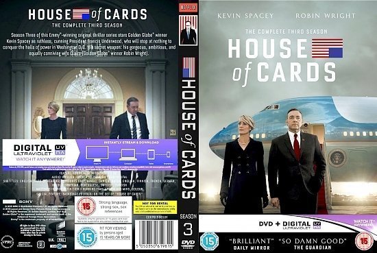 dvd cover House of Cards: Season 3 R2 Custom