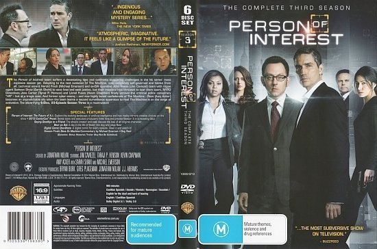 dvd cover Person Of Interest: Season 3 R4