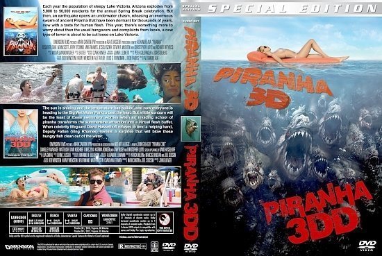 dvd cover Piranha 3D / Piranha 3DD Double