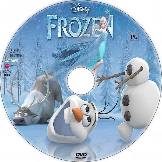 dvd cover Frozen R1 Custom DVD label