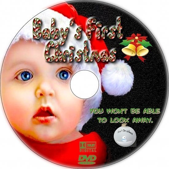 dvd cover Baby's First Christmas Custom DVD Label