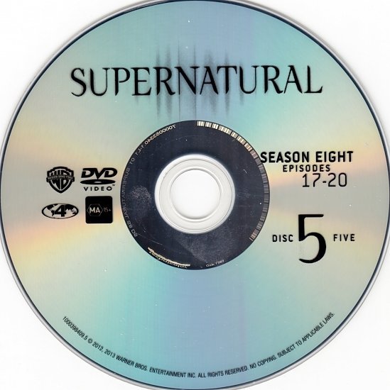 dvd cover Supernatural: Season 8 R4 & Label