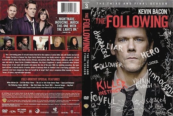 dvd cover The Following: Season 3 R1