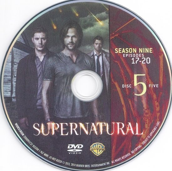 dvd cover Supernatural: Season 9 R1 & Label