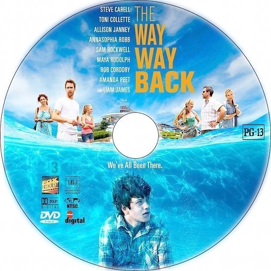 dvd cover The Way Way Back R1 Custom DVD Label