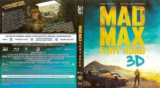 dvd cover Mad Max Fury Road Blu-Ray 3D German
