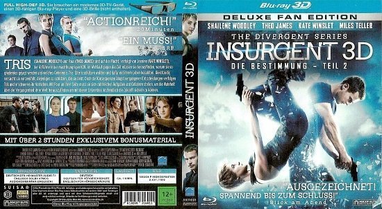 dvd cover Insurgent-Die Bestimming Blu-Ray 3D German Fan Edition