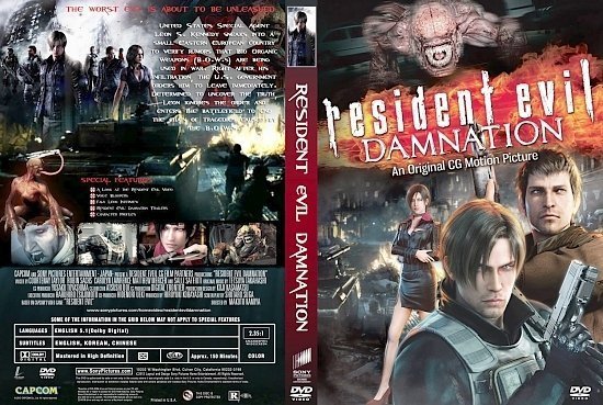 dvd cover Resident Evil: Damnation