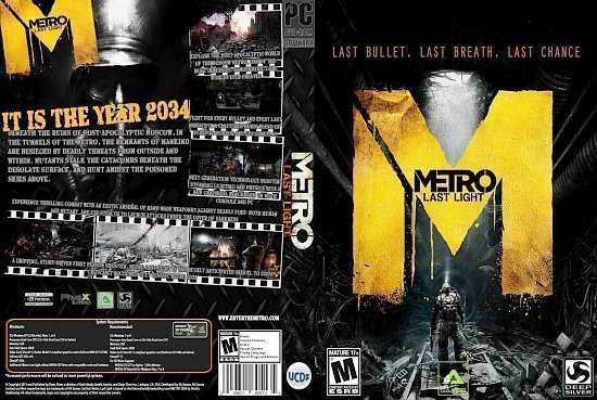 dvd cover Metro Last Light