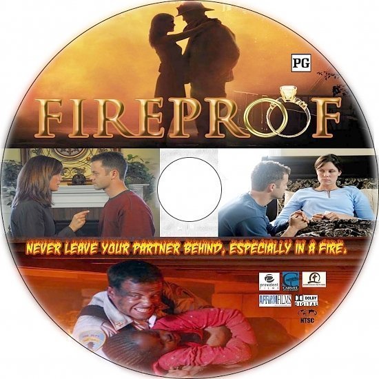 dvd cover Fireproof (2008) R1 Custom DVD label