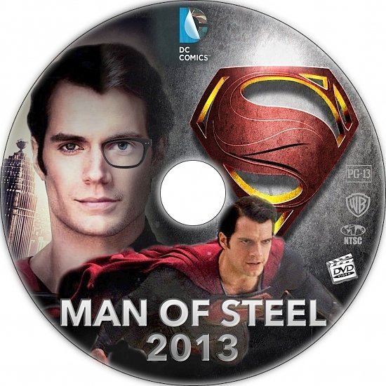 dvd cover Man of Steel R1 Custom DVD Labels