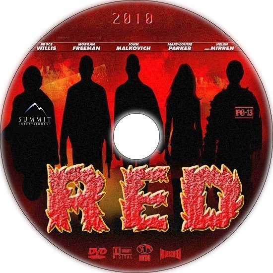 dvd cover Red (2010) R1 Custom DVD Label