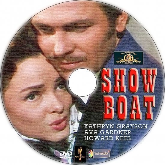 dvd cover Show Boat (1951) Custom DVD Label