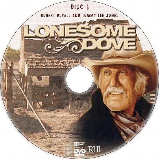 dvd cover Lonesome Dove (1989) R1 Custom DVD Label