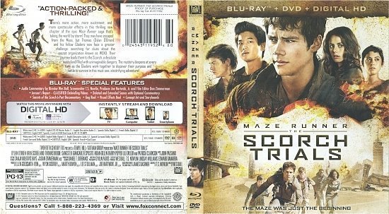 dvd cover Maze Runner: Scorch Trials Blu-Ray