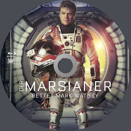 dvd cover Der Marsianer-Rettet Mark Watney Blu-Ray (german)