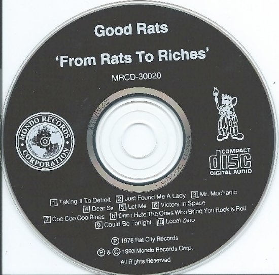 dvd cover The Good Rats - From Rats To Riches (2011)