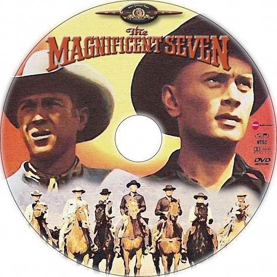 dvd cover The Magnificent Seven (1960) R1 Custom DVD Label
