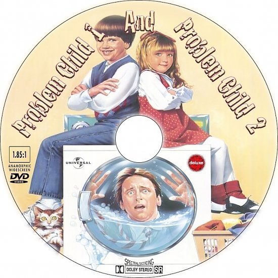 dvd cover Problem Child: 1 & 2 (1990-1991) Custom DVD Label