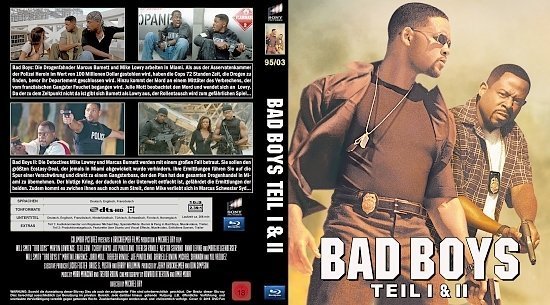 dvd cover Bad Boys Teil 1 & 2 Custom Blu-Ray (german)
