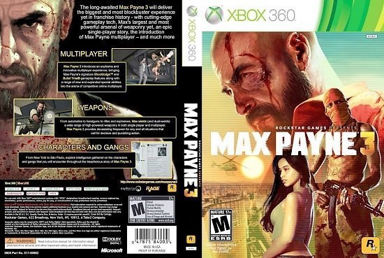dvd cover Max Payne 3 NTSC f21