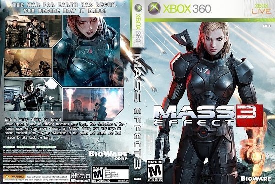 dvd cover Mass Effect 3 XBOX360 FemShep UT