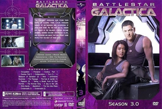 dvd cover Battlestar Galactica Complete 3 Set