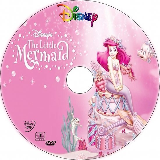 dvd cover The Little Mermaid 1 (1989) R1 Custom DVD Label