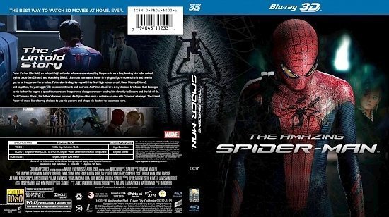 dvd cover The Amazing Spiderman Bluray