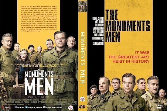 dvd cover The Monuments Men R0 Custom