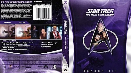 dvd cover Star Trek: The Next Generation Season 6