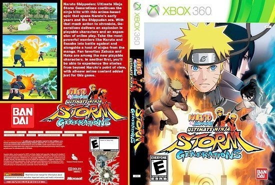 dvd cover Naruto Shippuden Ultimate Ninja Storm Generations NTSC Custon f