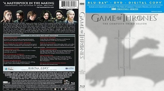 dvd cover Game Of Thrones Season 3 Blu ray