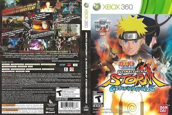 dvd cover Naruto Shippuden Ultimate Ninja Storm Generations English French NTSC f