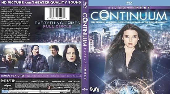 dvd cover Continuum Season 3 Blu ray