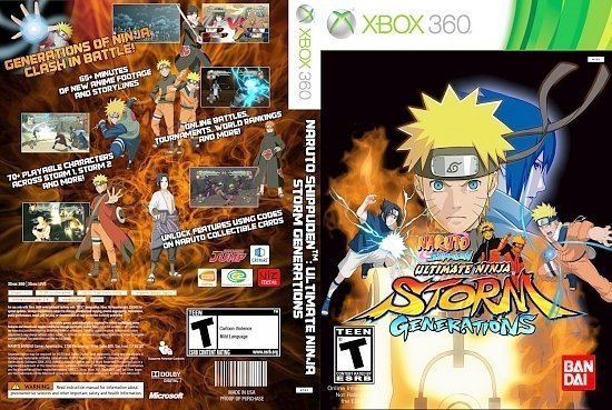 Naruto Shippuden UIltimate Ninja Storm Generations NTSC  Box 