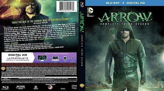 dvd cover Arrow Season 3 Blu ray