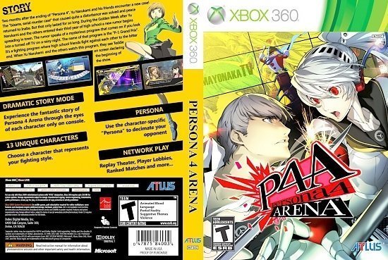 dvd cover Persona 4 Arena