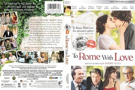 dvd cover To Rome With Love