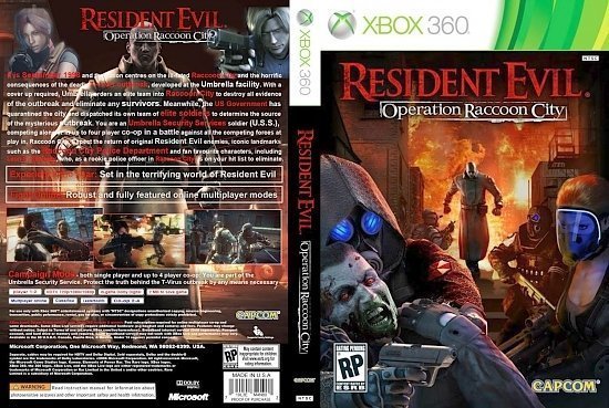 dvd cover Resident Evil Operation Raccoon Ciity NTSC f