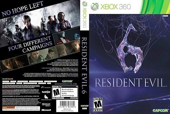 dvd cover Resident Evil 6